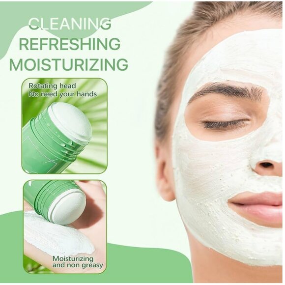 NEW 2 Sticks Green Tea Mask Sticks Sealed Oil Control 1.42oz X2 Total almost 3oz - Picture 4 of 10